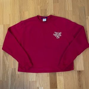 Outdoor Voices Graphic Cotton Cropped Sweatshirt - Valentine’s Edition Small